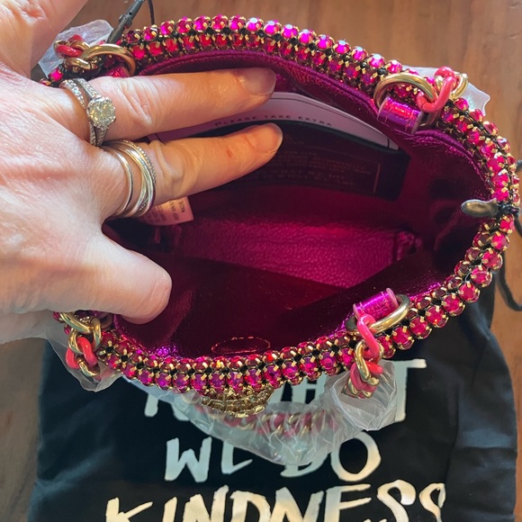 Kurt Geiger Fuchsia Beaded tote NWT - Picture 7 of 9